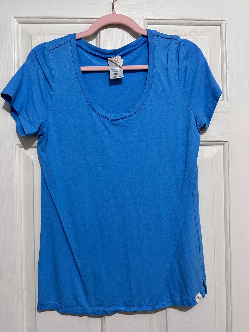 munki munki Bright Blue Scoop Neck Short Sleeve Tee